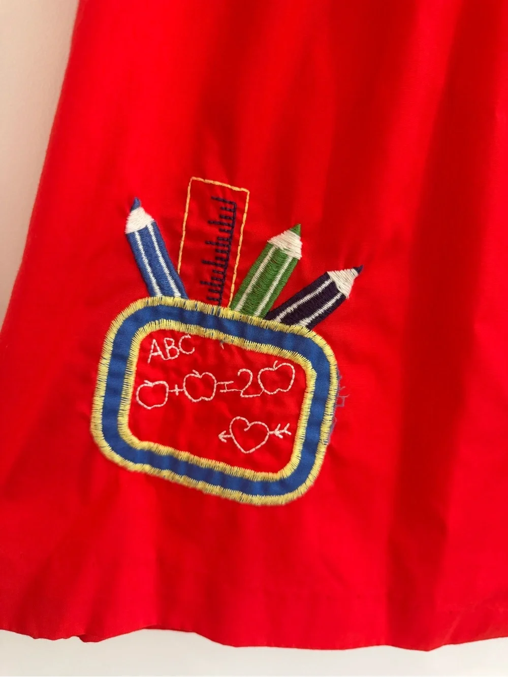 Girls' Red Peter Pan Collar School-Style Blouse